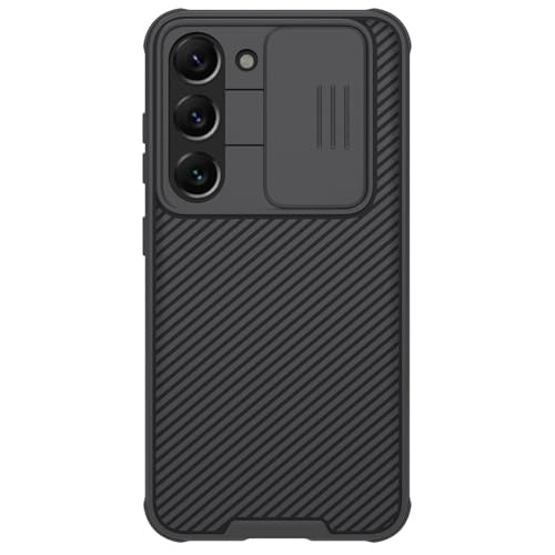 Image of Nilkin Classic Series Compatible for Samsung S23 Plus Case with Camera Cover, [Camera Lens Protector] [Scratch-Resistant] [360 Full Protection] Shockproof Slim Phone Case (Black, S23 Plus)
