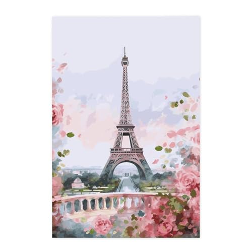 Papier amovible et poster mural autocollant Tour Eiffel de Paris pour dressing et bureau