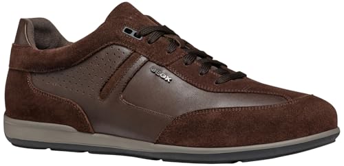 Geox Scarpe da Ginnastica da Uomo U IONIO, Marrone, 43 EU, Marrone, 43 EU