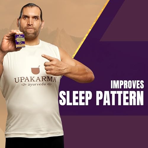 Image of Upakarma Ashwagandha Gold 30 Capsules | Contains Gold | Ashwagandha Root Extract, Brahmi, Shigru and Other Action Herbs | Helps in Stress & Sleep Management (Pack of 1)