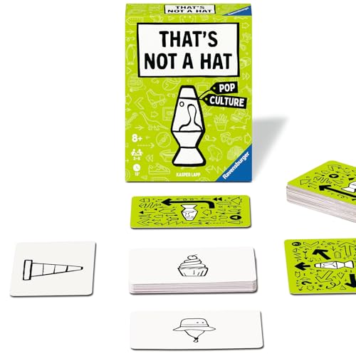Ravensburger - 22589 - Thats not a hat - Pop Culture - Partyspiel Kartenspiel für 3-8 Personen lustige Unterhaltung ab 8 Jahren