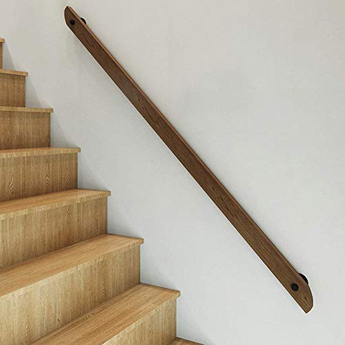 DYTWXG Drewniane poręcze schodowe z drewna sosnowego kompletny zestaw antypoślizgowa poręcz schodowa 0,3 m 6,1 m poręcz do korytarza retro balustrada schodowa z litego drewna
