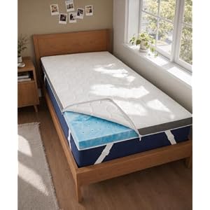 3 Inch Twin XL Memory Foam Mattress Topper with Cooling Cover - Dorm Room