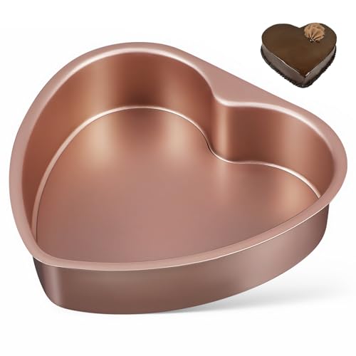 Kichvoe Heart Shaped Cake Mold with Removable Base Small 7.7 Inch Reusable Cake Pan for Baking Cakes Brownies and Pastries Ideal for Valentine S Day and Special Occasions