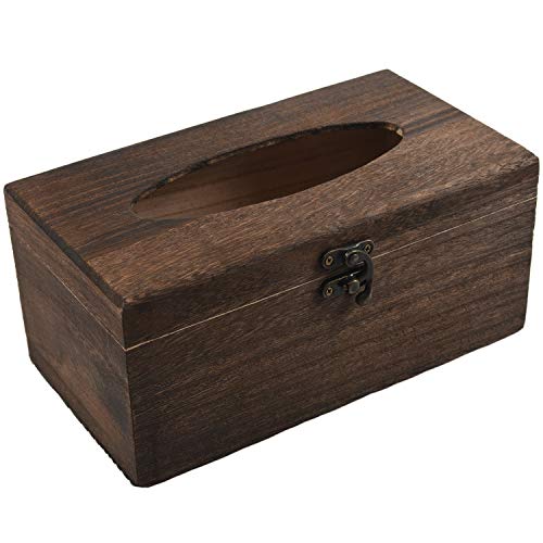 Rfvtgb 1 STüCK NüTzliche Holz Retro Tissue Box Abdeckung Papierserviettenhalter Fall Home Car Decor