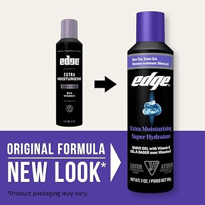 Edge Shaving Gel for Men, Extra Moisturizing with Vitamin E, (6 Pack) - Shave Gel For Men That Moisturizes, Protects and Soothes To Help Reduce Skin Irritation