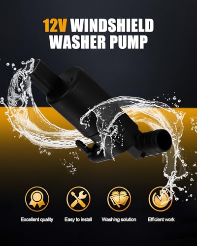 Image of ROADFAR Front Windshield Washer Pump Compatible for Nissan 2004-2015 | Fit For Nissan For Frontier 2009-2015|For Nissan For TITAN 2004-2015|OEM:289207S200|377150|28920-7S200|with Grommet