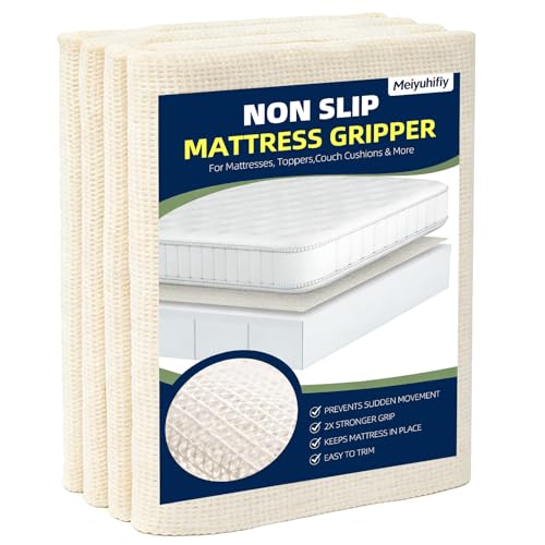 Non Slip Mattress Gripper Anti-Slip Pad Prevents Mattress Sliding & Holds Bed in Place Easy Trim Gripper Pads for Sofa Couch Chair Cushions Stops Mattress Topper from Slipping (Twin(35 x 78))