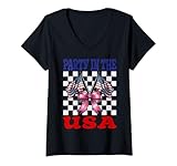 Photo Gallery donna festa negli stati uniti 4 luglio american flag patriotic girl maglietta con collo a v Photo Gallery donna festa negli stati uniti 4 luglio american flag patriotic girl maglietta con collo a v