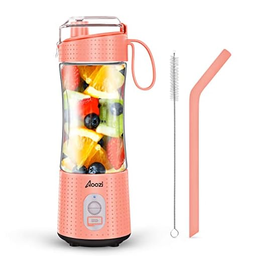Personal Size Blender Smoothies and Shakes, Aoozi Portable Blenders, Mini Blender USB Rechargeable, Handheld Blender Sports,Travel and Home (Orange)