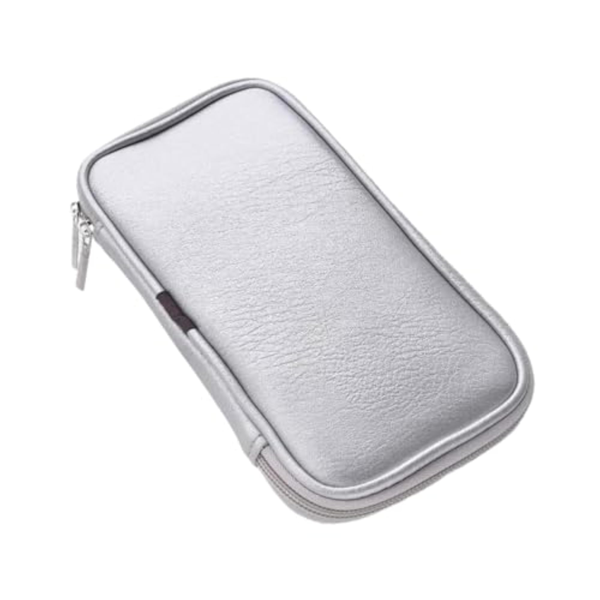 Professional Makeup Brushes Organizer Bag for Women, Silver