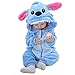 Unisex Baby Flannel Romper Animal Onesie Costume Hooded Cartoon Outfit Suit (Blue, 110 ï¼ˆ 24-30 Mï¼‰)