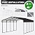 Zolyndo 10x15FT Metal Carport Kits, Heavy Duty Car Port on Clearance with Galvanized Metal Roof, Outdoor Garage Car Shelter Shade for Car, Boats and Truck (Dark Gray)