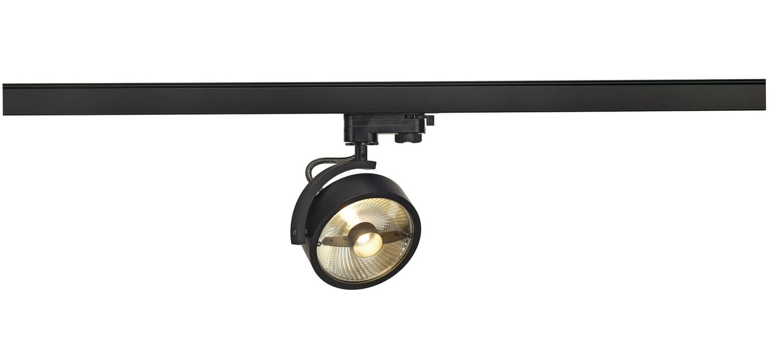 SLV KALU TRACK | LED 3-Phasen-Deckenstrahler, Dreh- und schwenkbare Schienenleuchte, Deckenstrahler, Deckenleuchte, Schienensystem, Innenbeleuchtung | GU10, inkl. 3Phasen-Adapter