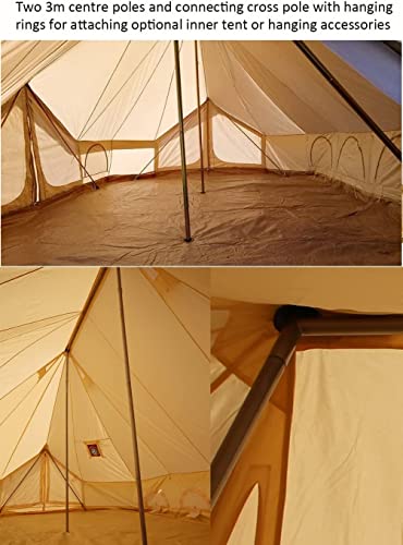 Carpa grande de algodón 6m 4 estaciones con chimenea miniatura 4