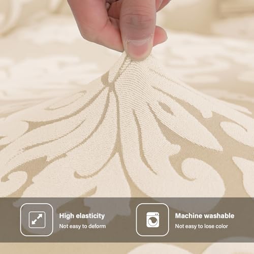 Housse de canapé inclinable en jacquard extensible lavable 3 places