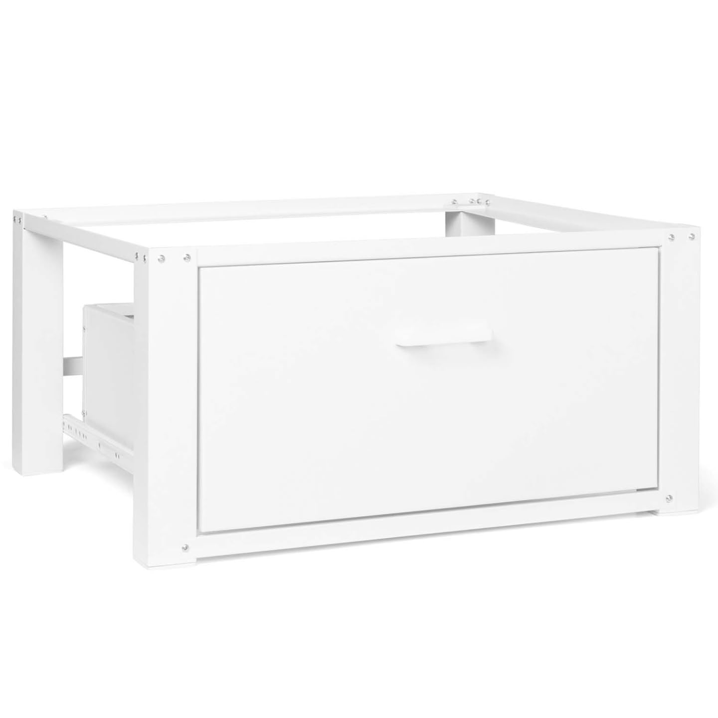 IDMarket - Support pour Machine à Laver 63 x 54 cm Socle réhausseur en métal avec tiroir