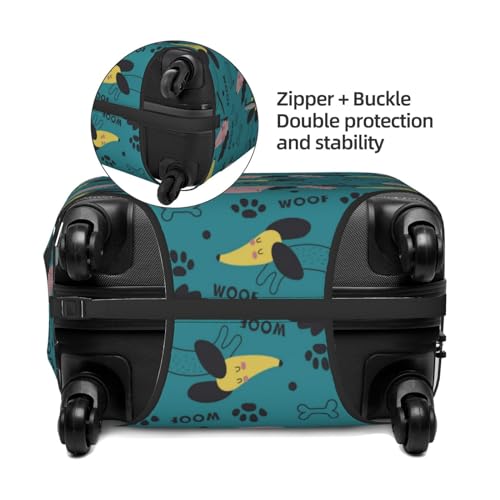 Travel Luggage Cover - Dachshund Dog Puppy No.1060 Washable Suitcase Covers Protector Fits 18-32 Inch Luggage2