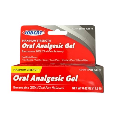 Oral Analgesic Gel Fast Numbing Oral Pain Relief for Toothaches Canker Sores Sore Gums Mouth Sores Denture & Cheek Bite 0.42 OZ (Pack of 1)