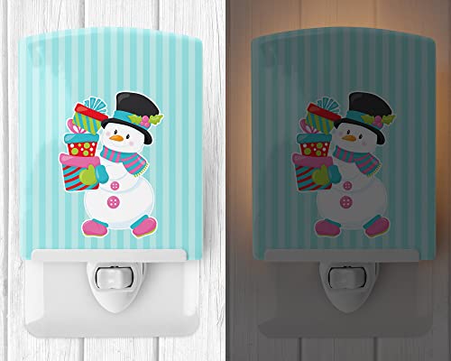 Lámpara de Noche Cerámica Navidad 6x4x3 in Multicolor miniatura 2