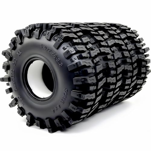 HOBBYSOUL 5.9'' Tall RC 2.2 Crawler Tires - Mud Slingers XL T8 2.2‘’ tire for 1/10 Scale RC Crawler Upgrades, HS701805