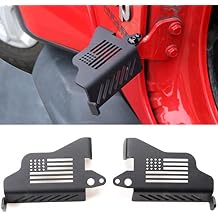 Foot Pegs Doors Off for Jeep Wrangler Door Hinge Front Foot Peg for 2007-2026 Jeep Wrangler JK JKU JL JLU 4XE Gladiator JT Accessories Hinge Pedal Rest, Steel, 1 Pair US Flag