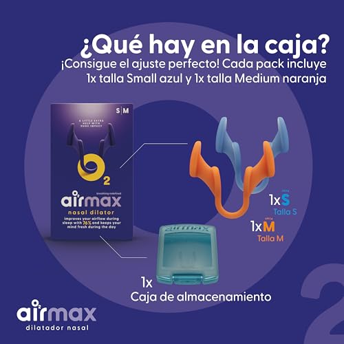 Miniatura 8 de Airmax - Dilatador Nasal Contra La Congestión Y Los Ronquidos. - Incluye Tamaño Pequeño Y Medio - Dispositivo Médico Recomendado Por Los Médicos