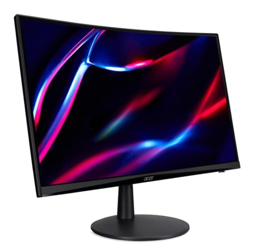 Image of Acer Nitro 24 inch Gaming Monitor 1500R Curved 100Hz FHD (2 Pack) | FreeSync, 1ms Response Time, VESA Mount (100mm), VGA, HDMI & Dockztorm USB Port Expander, Black