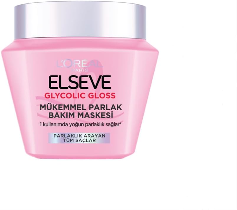 L'Oréal Paris Elseve Glycolic Gloss Mükemmel Parlaklık Veren Saç Bakım Maskesi 300ml