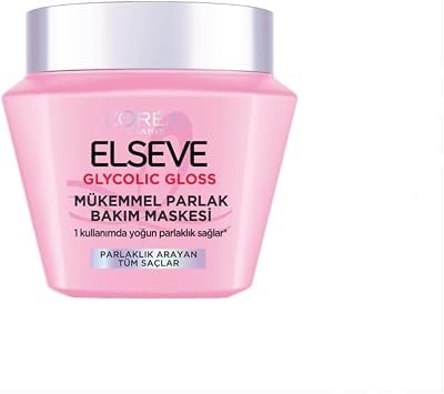 LOr al Paris Elseve Glycolic Gloss M kemmel Parlakl k Veren Sa  Bak m Maskesi 300ml