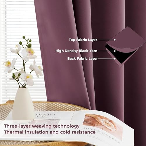 Image of Galaxy Home Decor Polyester Solid Curtain, Window - 5 Feet, Wine, Pack of 1