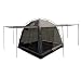 Hasika All-Weather Diversified 8ft x 8ft Screened Canopy 4-Person Camping Tents-Brown(not Include Outside Poles)
