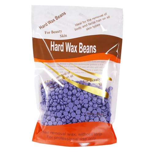 Pawnath Granos de cera para depilación de 300 g para depilación de cuerpo completo, película caliente, cuentas de cera depilatoria dura para máquina de calentador de cera D