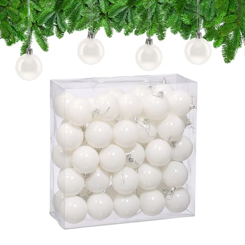 Relaxdays Weihnachtskugeln im 50er Set, Kunststoff, D: 6 cm, Festliche...
