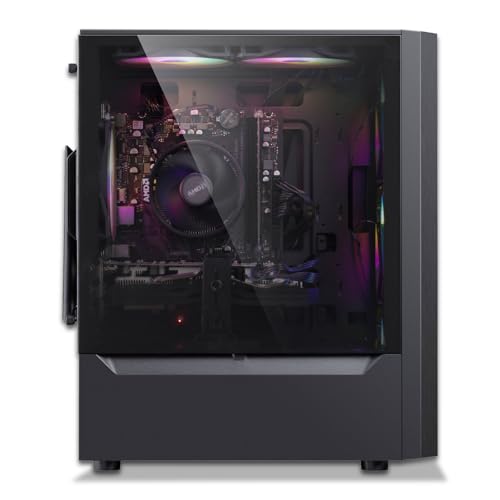 Image of ZER-LON Gaming PC Desktop Computer, Intel Core I5-9400F up to 3.9 GHz, GTX 1050Ti 4G, 16G DDR4 RAM, 1TB NVME SSD, WiFi 5.0, Prebuilt Gaming PC Tower Computer with RGB Fan x 6