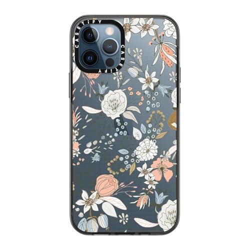 Coque iPhone 12 Pro rigide CASETiFY fine noire avec imprimé floral corail - 4