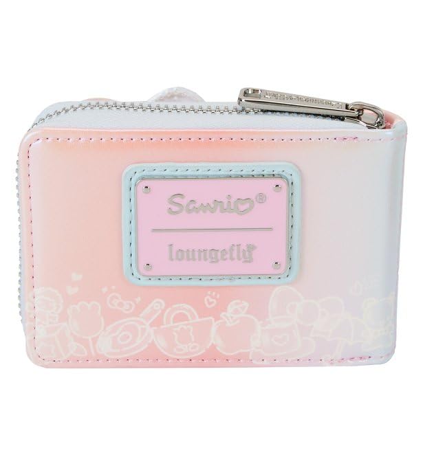 Loungefly Sanrio Hello Kitty 50th Anniversary Clear and Cute Accordion Zip Around Wallet, SANWA0991