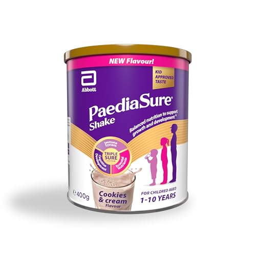 PaediaSure Shake – Cookies & Cream Flavour – 400g – Balanced Nutritional Supplement Drink – Multivitamin for Kids – With Protein, Carbohydrates & Minerals – Supports Growth & Development – Vegetarian