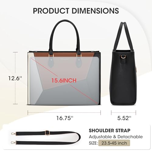 Maletín para laptop RAINSMORE 15.6 pulgadas mujer miniatura 6