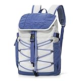 Kabibin Casual Backpack for Men, 15L Lightweight Waterproof Nylon Daypack with Multiple Pockets, College Bookbag for School, Hiking & Travel (Blue)