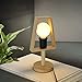 Produktbild GBLY Tischlampe Holz Nachttischlampe Vintage E27 mit Schalter und Kabel Tischleuchte Schreibtischlampe für Schlafzimmer, Wohnzimmer, Hotel, Café (ohne Birne)