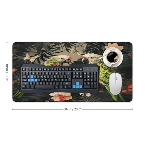 Couple Parrots Olive Desk Mat Non-Slip Large Mouse Pad miniatura 2