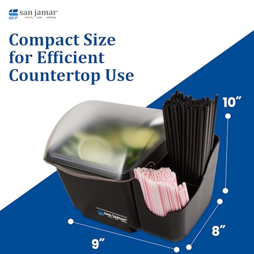 Boîte à condiments San Jamar BD2002CAR Mini Dome pack de 6 bacs transparents - 4