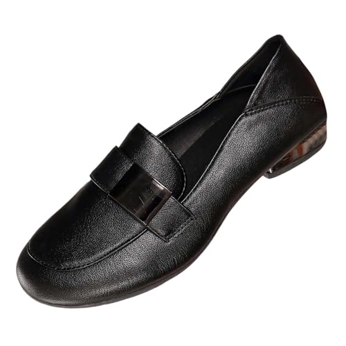 Women's Casual Slip-On Loafers Comfortable Everyday Walking Shoes with 25cm Heel for Spring Summer Fall Winter