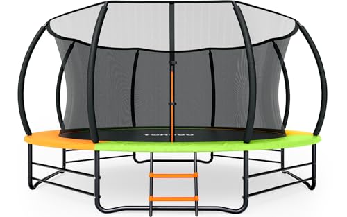 Yohood Trampoline Outdoor 12FT 14FT, Recreational Trampolines with Enclosure Net and Ladder, ASTM...