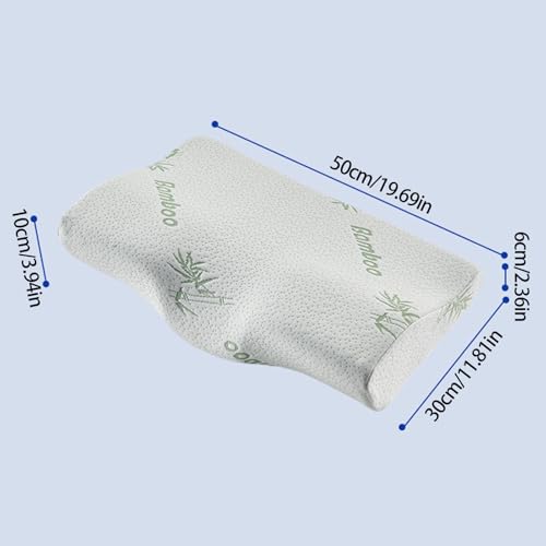 Coussin cervical ergonomique nuque oreiller mémoire de forme bambou - 4