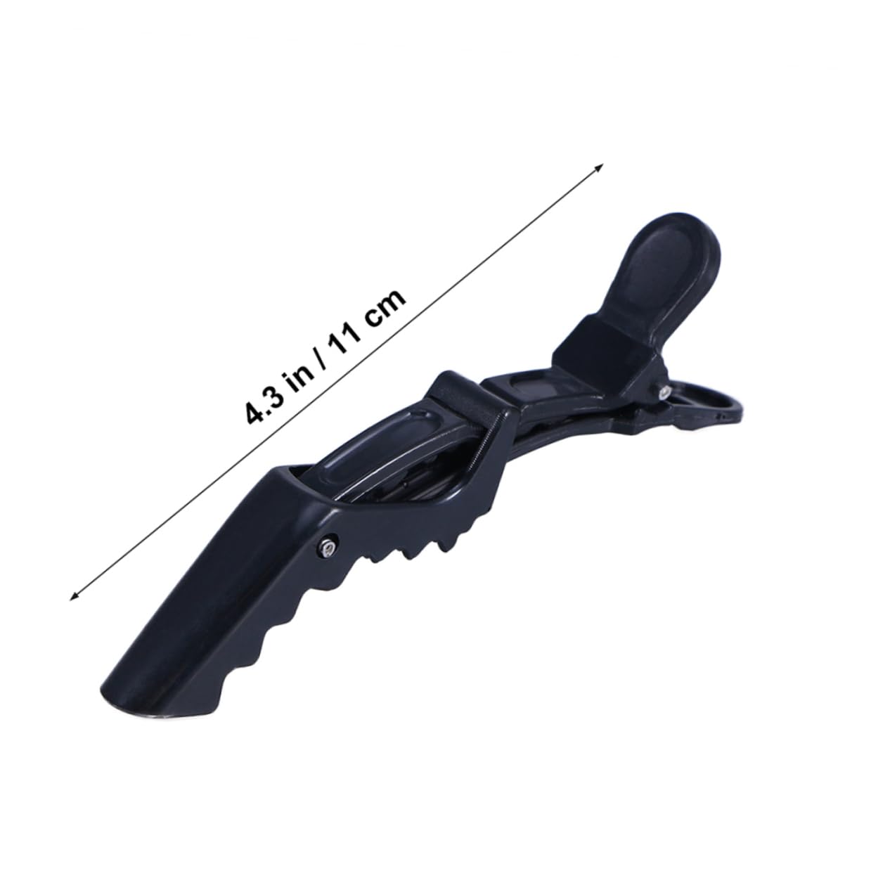 Minkissy Alligator Haarspange Mit Strass – Großer Entenschnabel-Clip In Grau, 13 Cm