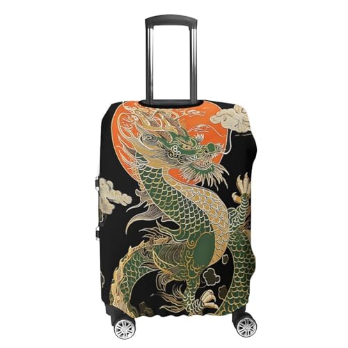 Chinese Dragon Travel Suitcase Protector Luggage Cover Protective Washable Anti-scratch Baggage Cover4