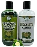 Shampoo Organic Bergamot + Conditioner (16.9 fl oz) with Aloe Vera & Rosemary | SHAMPOO ORGÁNICO BERGAMOTA con Sábila & Romero + Acondicionador - 500 ml - Biotina