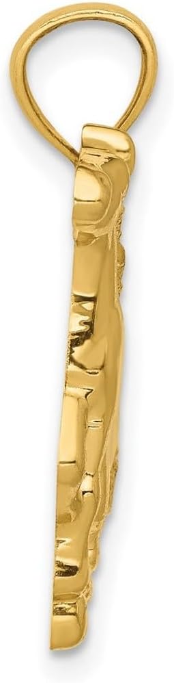 JewelryWeb 14k Yellow Gold Polished Horse Pendant Necklace 24.4x28.4mm Pendant for Women - Image 3